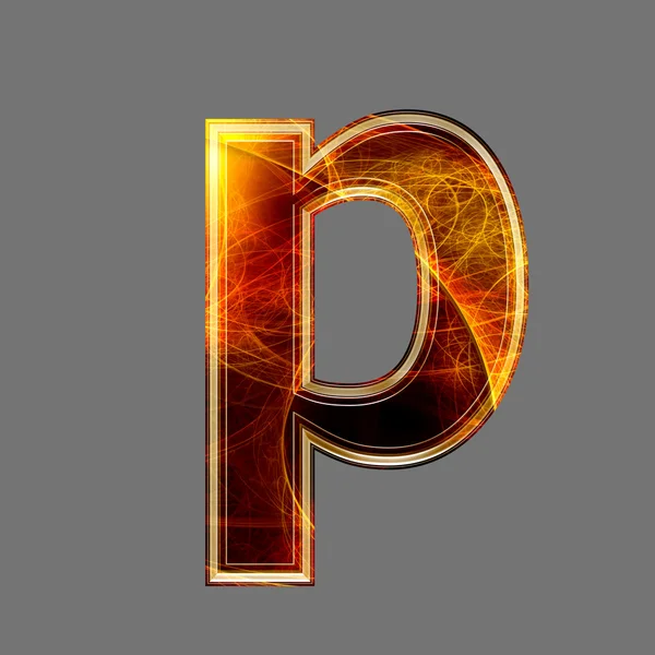 3d abstract and futuristic letter - P — Stock Photo, Image
