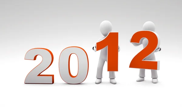 3d ano novo 2012 — Fotografia de Stock