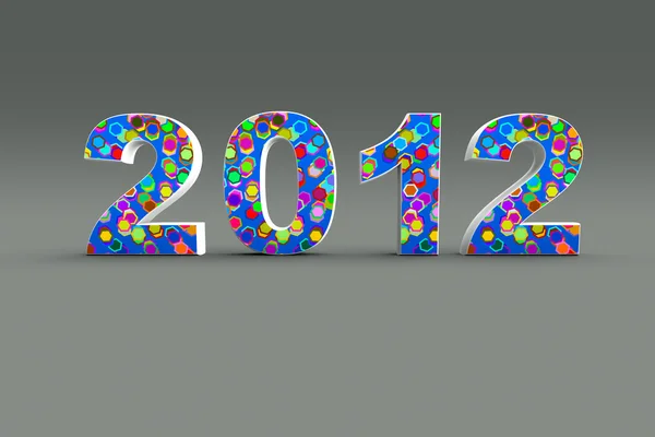 3d nuovo anno 2012 — Foto Stock