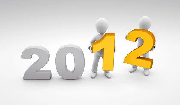 3d año nuevo 2012 — Foto de Stock