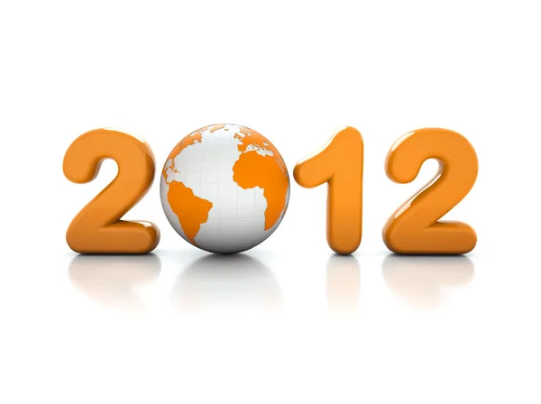 Nuevo año 2012 - Ilustración 3d  - —  Fotos de Stock