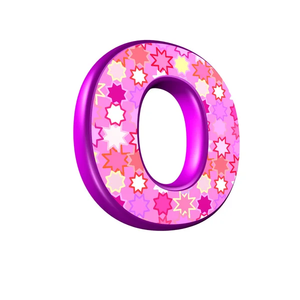 3d pink letter isolated on a white background - o — Stock Photo, Image