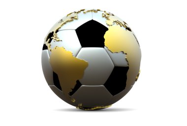 Altın kıta 3D futbol topu