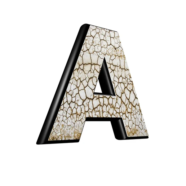 Abstracte 3D-brief met droge grond texture - een — Stockfoto