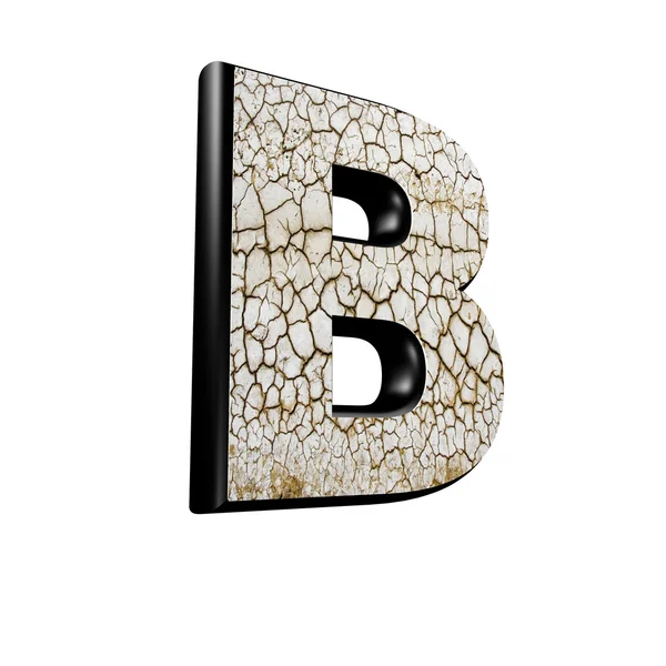 Abstracto letra 3d con textura de tierra seca - B —  Fotos de Stock