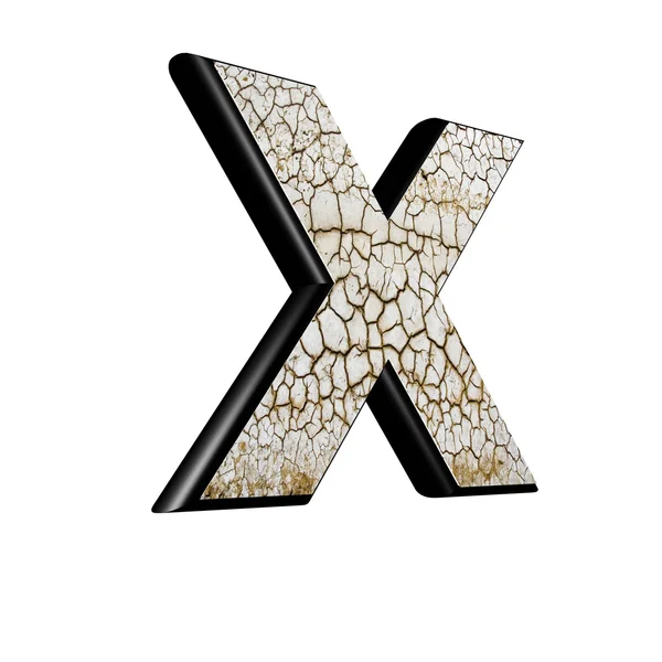 Абстрактна 3d літера з сухою текстурою - X — стокове фото