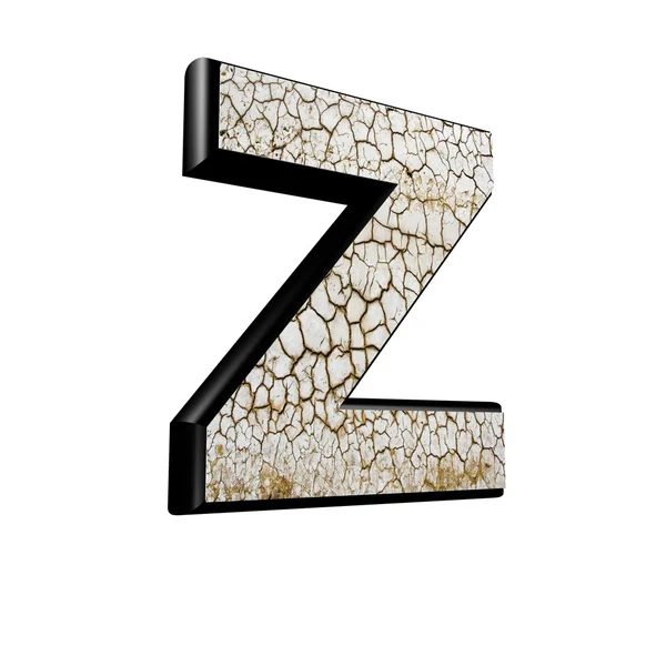 Абстрактна 3d літера з сухою текстурою - Z — стокове фото