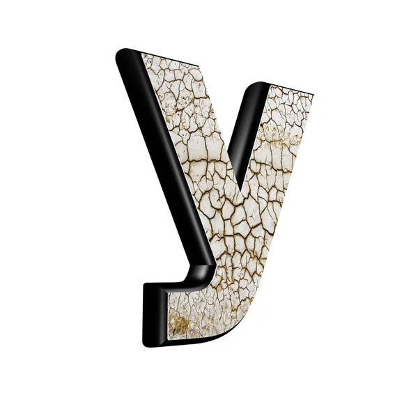 Abstrakt 3d bokstav med tørr grunnstruktur - Y – stockfoto