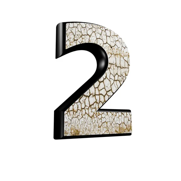 Abstraktní 3d číslice s texturou, suché zemi - 2 — Stock fotografie