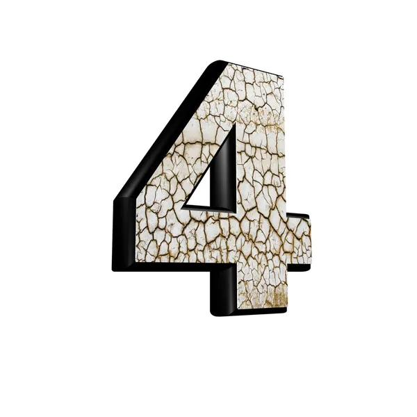 Abstraktní 3d číslice s texturou, suché zemi - 4 — Stock fotografie