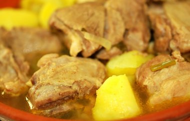 Traditional dish of lamb clipart