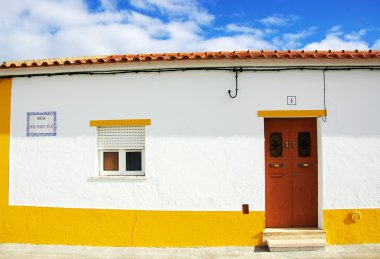 Traditional house of alentejo region. clipart