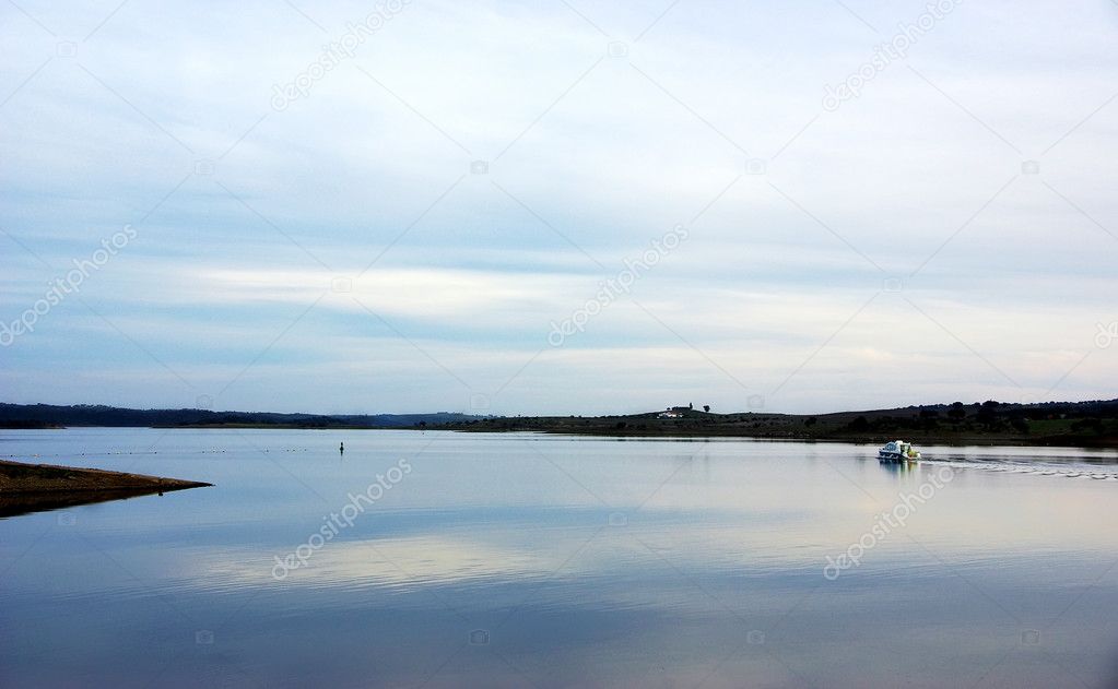 Landscape of Alqueva lake