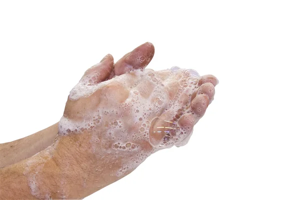 Мытье рук изолировано — стоковое фото