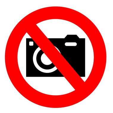 No camera sign clipart