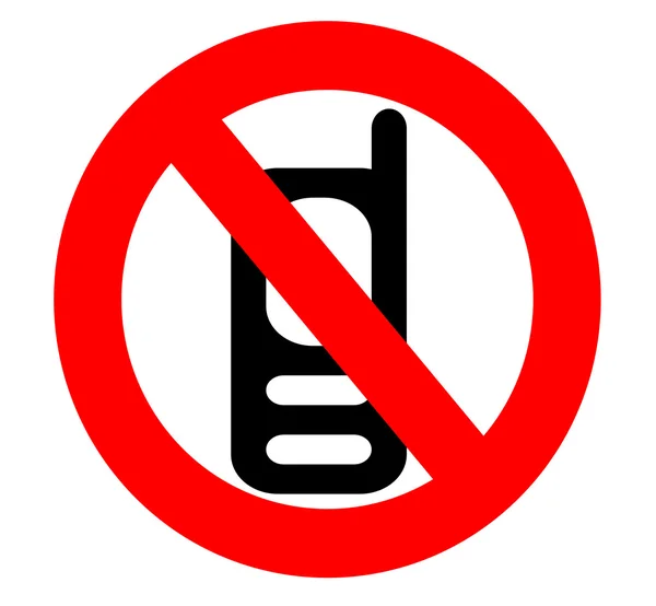 No cell phone sign isolated — Stock Photo, Image
