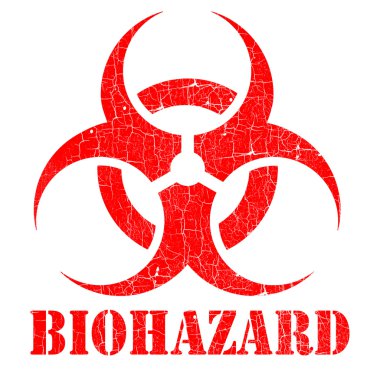 Bio hazard stamp illustration clipart