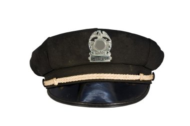 Vintage motorcycle police hat clipart