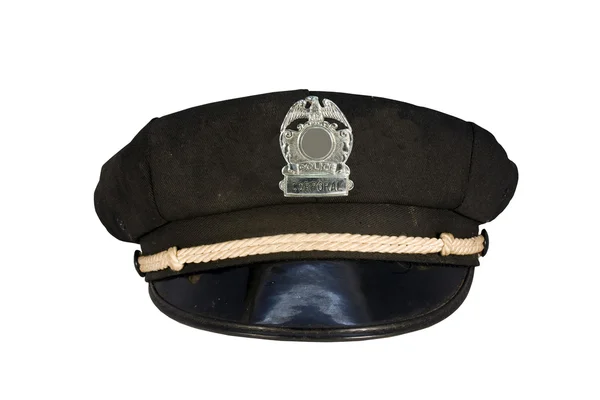 Винтажная мотоциклетная полицейская шляпа — стоковое фото