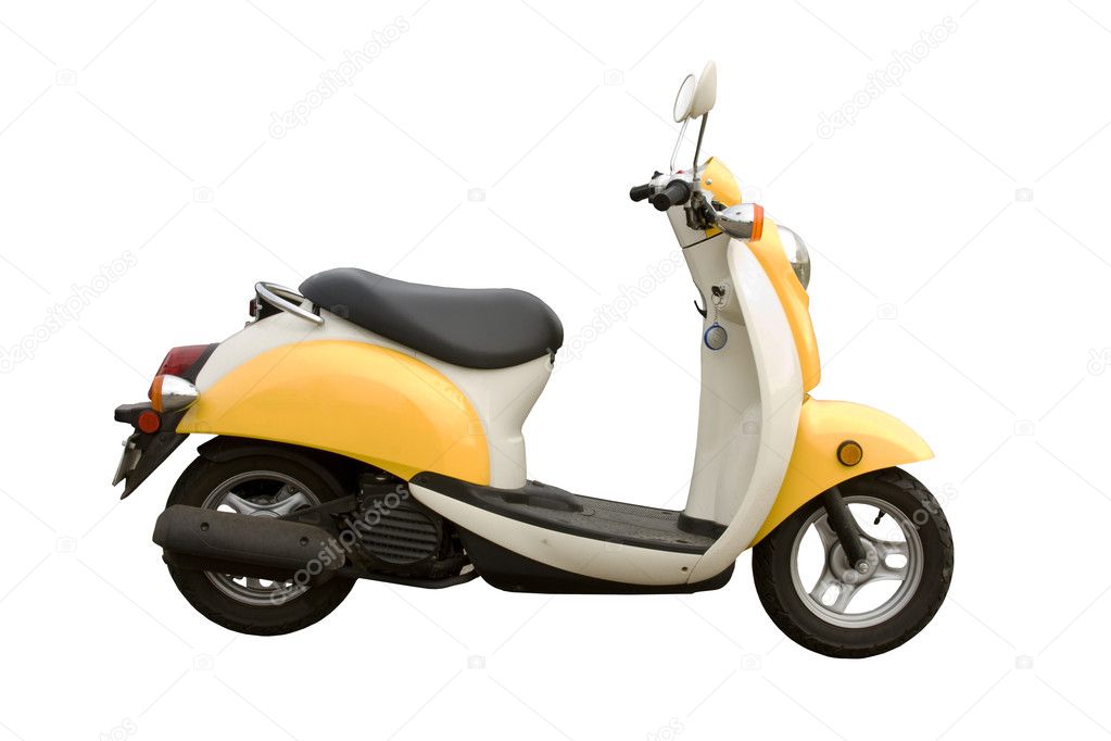 Motor scooter isolated