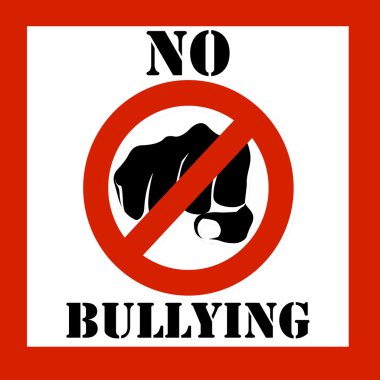 No bullying sign illustration clipart