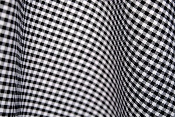Black and white gingham fabric — Stock Photo, Image