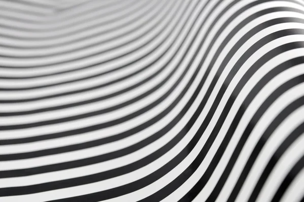 優雅な曲線を持つ黒と白のストライプ — ストック写真