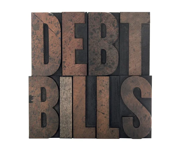 Contas de dívida — Fotografia de Stock