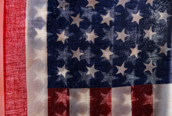 アメリカの国旗が後ろから点灯 — ストック写真