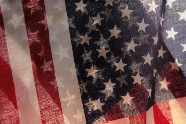 Backlit USA flags — Stock Photo, Image