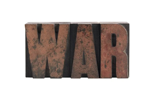 Slovo válka — Stock fotografie