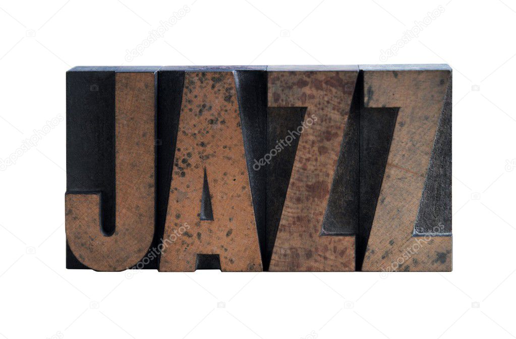 Jazz in letterpress wood type