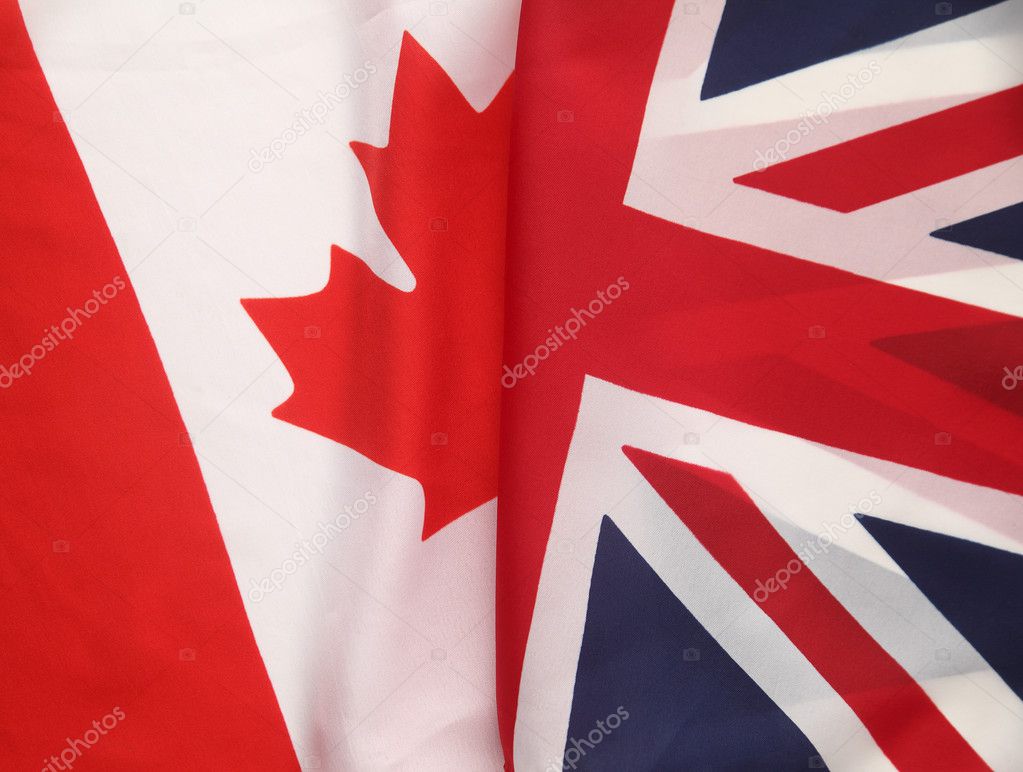 Canada and Great Britain flags