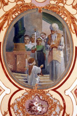 Картина, постер, плакат, фотообои "презентация марии в храме балконы", артикул 10207685