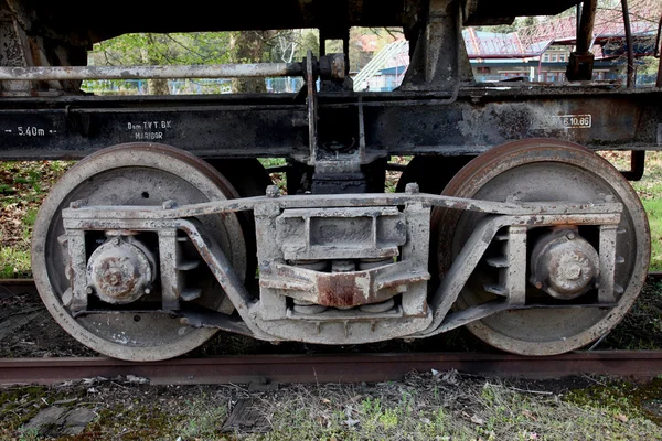 As velhas rodas ferroviárias — Fotografia de Stock