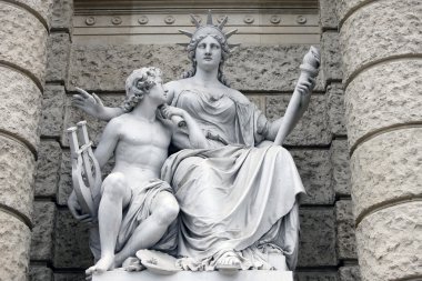 Statue depicting personifications of Europa clipart
