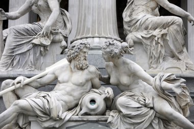 Detail of Pallas-Athene fountain, Vienna clipart