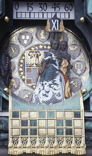 Известный югендстил Анкерур в Вене — стоковое фото
