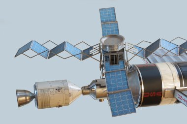 Model of orbital space station Skylab clipart