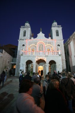 Church of Jesus' first miracle. Cana, Israel clipart