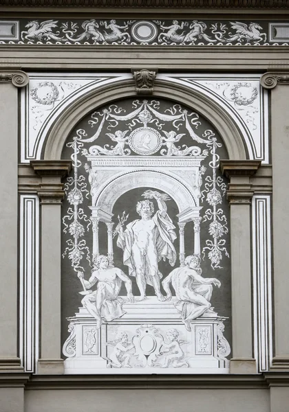 Konstverk på bakre väggen av universitetet i Wien, Österrike — Stockfoto