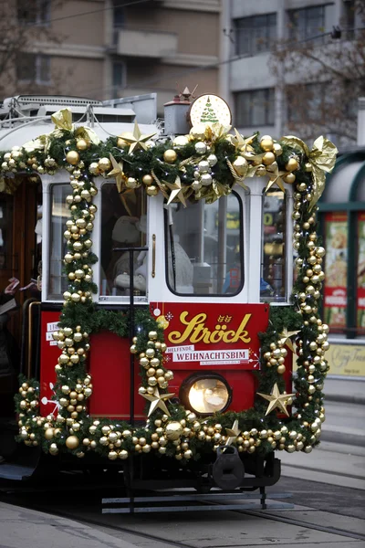 Christmas tram — Stock Photo, Image