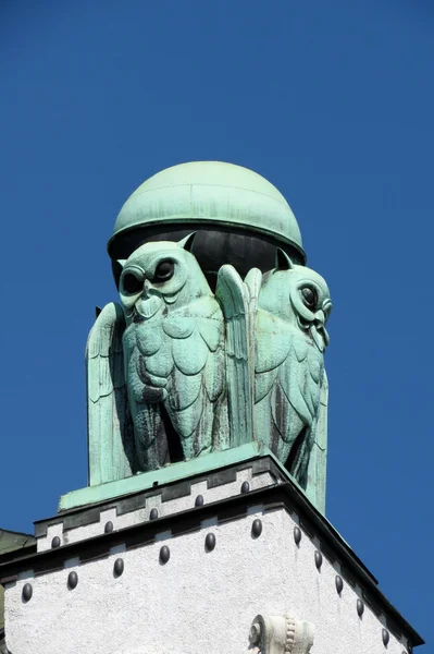 Owl, architectural detail — Stock Photo, Image