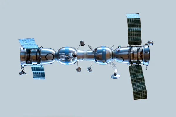 stock image Model of connected space ships Soyuz 4 and Soyuz 5