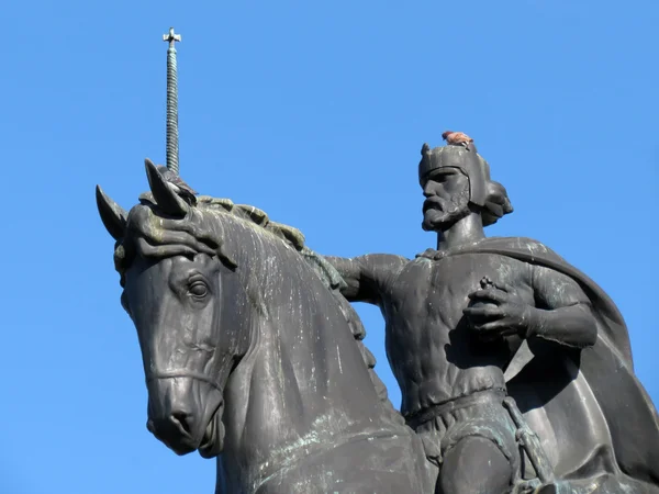 Άγαλμα της Κροατίας Τόμισλαβ, Ζάγκρεμπ, βασιλιάς — Φωτογραφία Αρχείου
