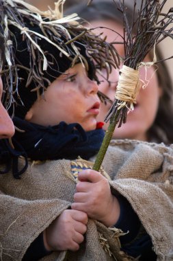 SAMOBOR, CROATIA - 26 February: unknown participant to attend the carnival, clipart