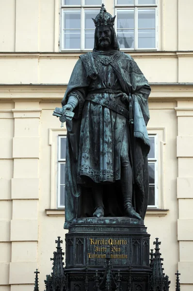 Statue de Charles IV à Prague, République tchèque — Photo