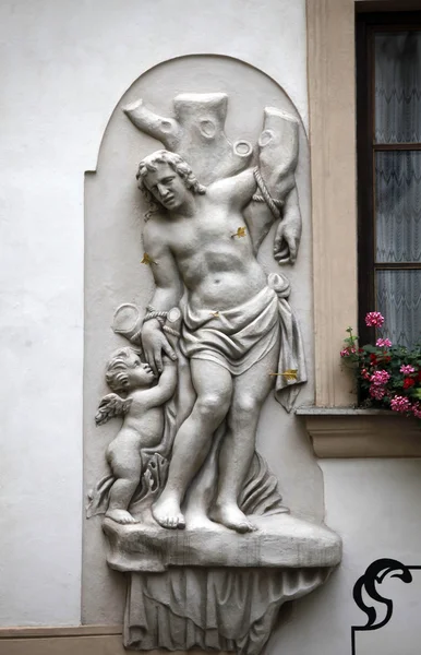 stock image Saint Sebastian, Prague, House of the Golden Well