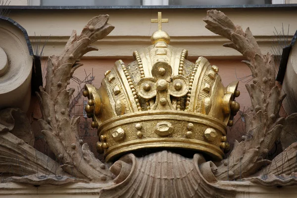 Crown, Kinsky Palace, Old town square, Prague — Stock Photo, Image