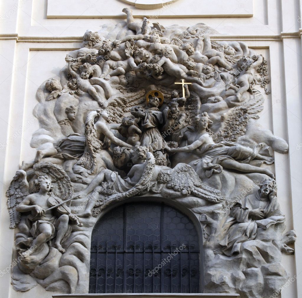 St. Francis of Assisi, Facade of St. Jacob church, Prague